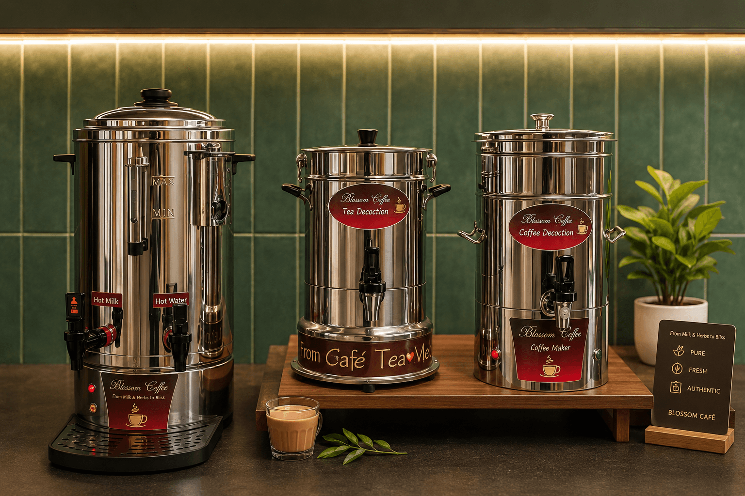 Premium corporate coffee setup - Blossom Cafe